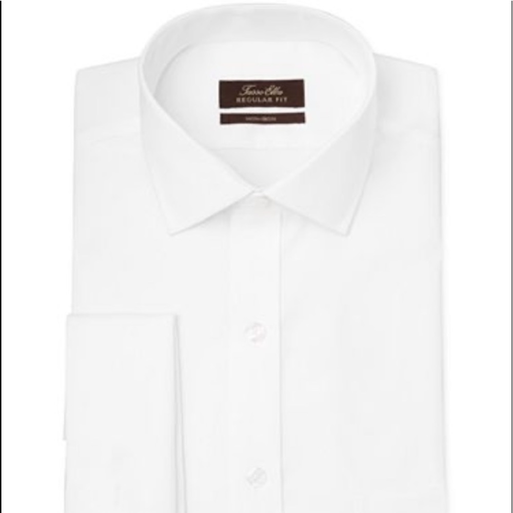 Tasso Elba Slim-Fit Non-Iron Herringbone Shirt